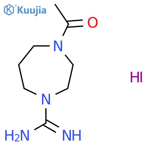 1H-1,4-Diazepine-1-carboximidamide, 4-acetylhexahydro-, hydriodide (1:1) structure