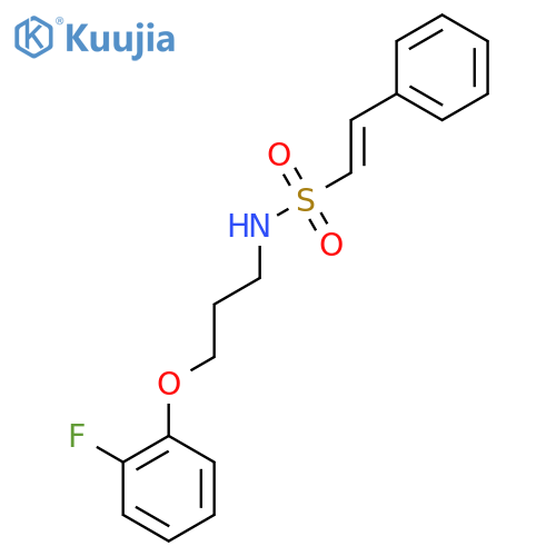 N-[3-(2-fluorophenoxy)propyl]-2-phenylethene-1-sulfonamide structure