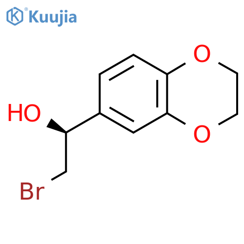 (1S)-2-bromo-1-(2,3-dihydro-1,4-benzodioxin-6-yl)ethan-1-ol structure