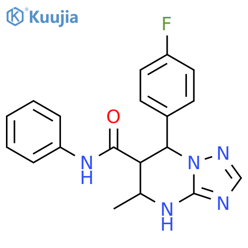 7-(4-fluorophenyl)-5-methyl-N-phenyl-4H,5H,6H,7H-1,2,4triazolo1,5-apyrimidine-6-carboxamide structure