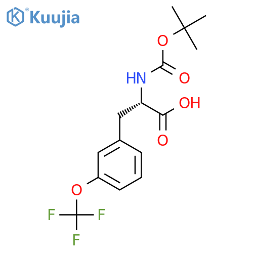 (2S)-2-[(Tert-butoxy)carbonylamino]-3-[3-(trifluoromethoxy)phenyl]propanoic acid structure