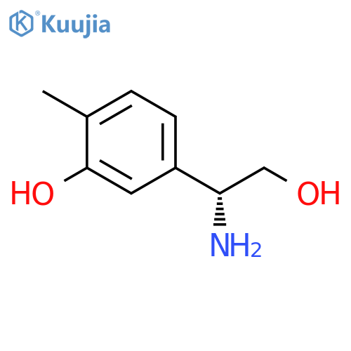 5-(1R)-1-amino-2-hydroxyethyl-2-methylphenol structure