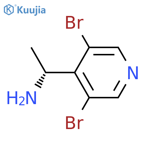(1R)-1-(3,5-dibromopyridin-4-yl)ethan-1-amine structure