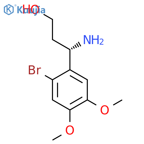 (3S)-3-amino-3-(2-bromo-4,5-dimethoxyphenyl)propan-1-ol structure