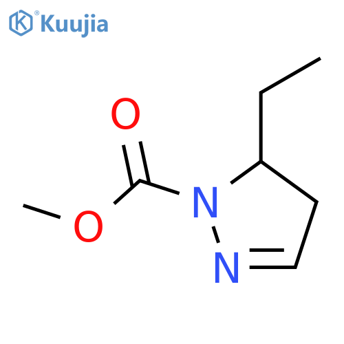 1H-Pyrazole-1-carboxylicacid, 5-ethyl-4,5-dihydro-, methyl ester structure
