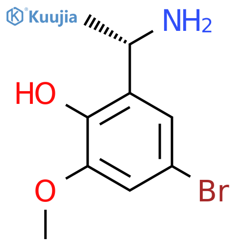 2-(1S)-1-aminoethyl-4-bromo-6-methoxyphenol structure