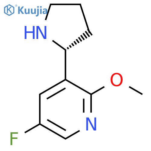 5-fluoro-2-methoxy-3-[(2R)-pyrrolidin-2-yl]pyridine structure