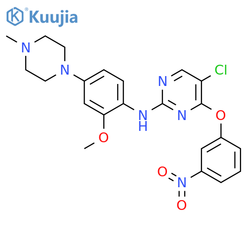 5-chloro-N-(2-methoxy-4-(4-methylpiperazin-1-yl)phenyl)-4-(3-nitrophenoxy)pyrimidin-2-amine structure