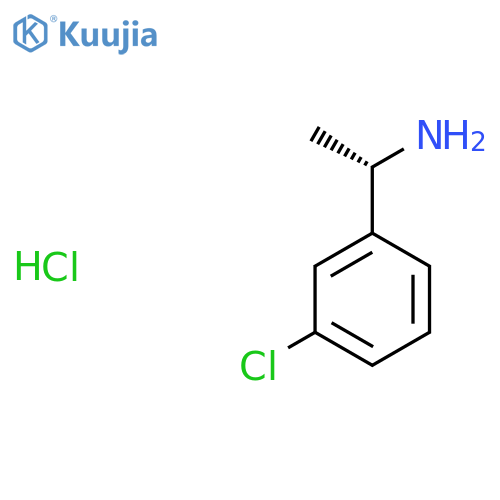 (1S)-1-(3-chlorophenyl)ethan-1-amine hydrochloride structure