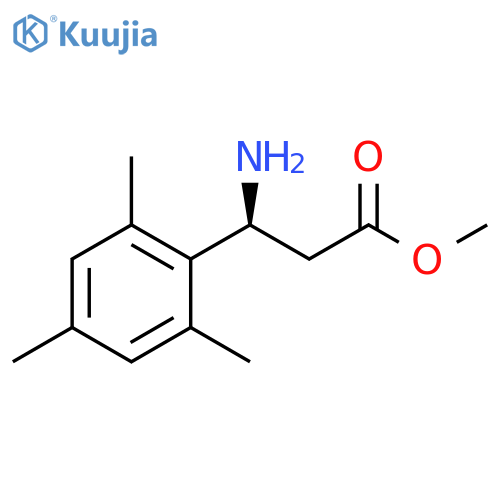 methyl (3S)-3-amino-3-(2,4,6-trimethylphenyl)propanoate structure