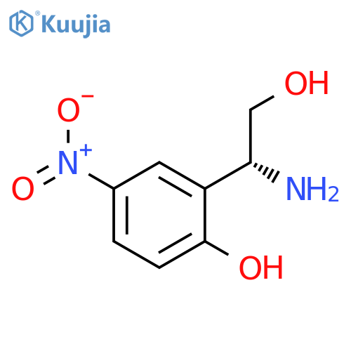 2-(1R)-1-amino-2-hydroxyethyl-4-nitrophenol structure