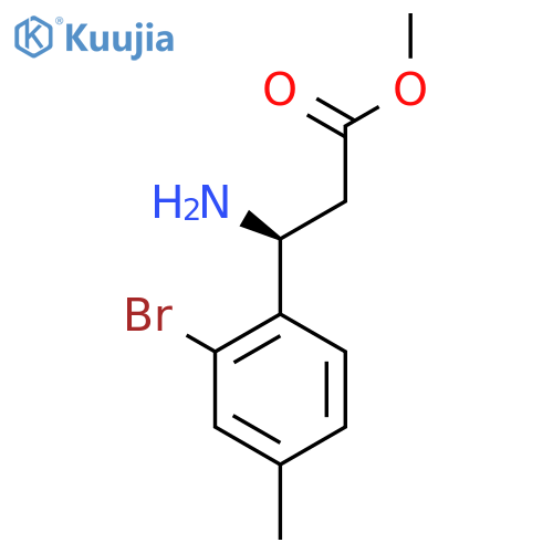 methyl (3S)-3-amino-3-(2-bromo-4-methylphenyl)propanoate structure