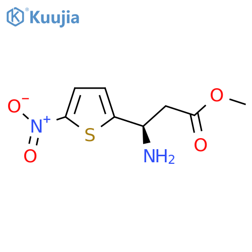 methyl (3R)-3-amino-3-(5-nitrothiophen-2-yl)propanoate structure