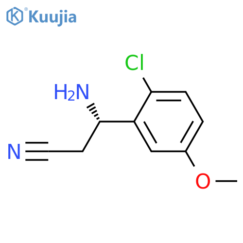 (3S)-3-AMINO-3-(2-CHLORO-5-METHOXYPHENYL)PROPANENITRILE structure