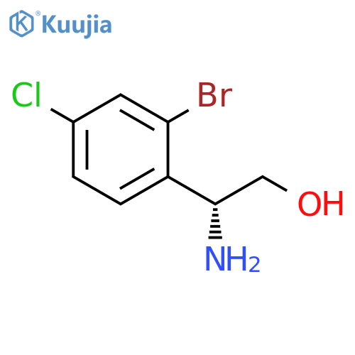 (2R)-2-amino-2-(2-bromo-4-chlorophenyl)ethan-1-ol structure