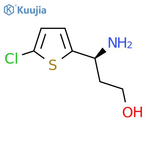 (3S)-3-amino-3-(5-chlorothiophen-2-yl)propan-1-ol structure