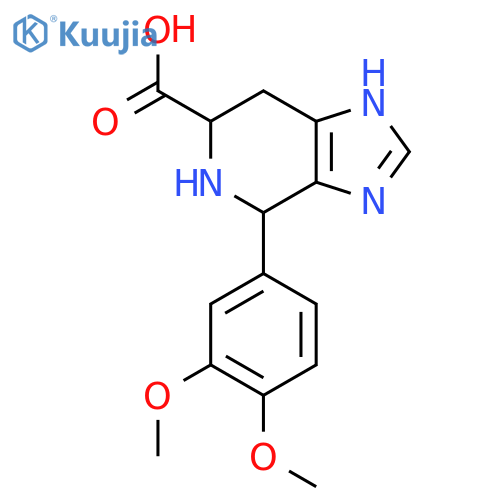 4-(3,4-Dimethoxyphenyl)-3H,4H,5H,6H,7H-imidazo[4,5-c]pyridine-6-carboxylic acid structure