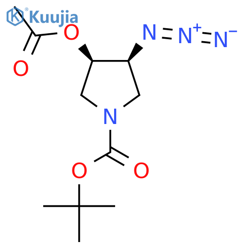 rac-tert-butyl (3R,4S)-3-(acetyloxy)-4-azidopyrrolidine-1-carboxylate, cis structure