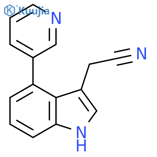 2-(4-(Pyridin-3-yl)-1H-indol-3-yl)acetonitrile structure