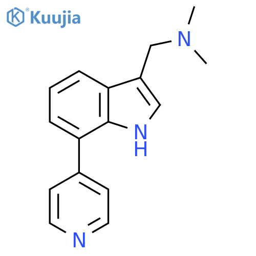 n,n-Dimethyl(7-(pyridin-4-yl)-1h-indol-3-yl)methanamine structure