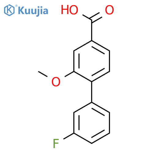 4-(3-Fluorophenyl)-3-methoxybenzoic acid structure