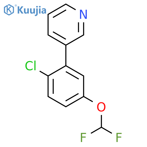 3-(2-Chloro-5-(difluoromethoxy)phenyl)pyridine structure