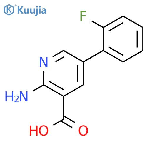 2-amino-5-(2-fluorophenyl)pyridine-3-carboxylic acid structure