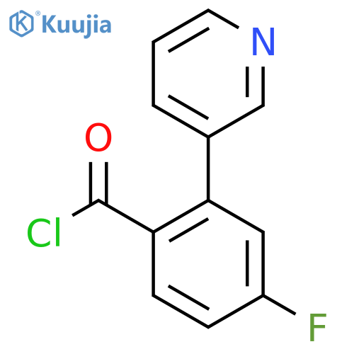 4-Fluoro-2-(pyridin-3-yl)benzoyl chloride structure