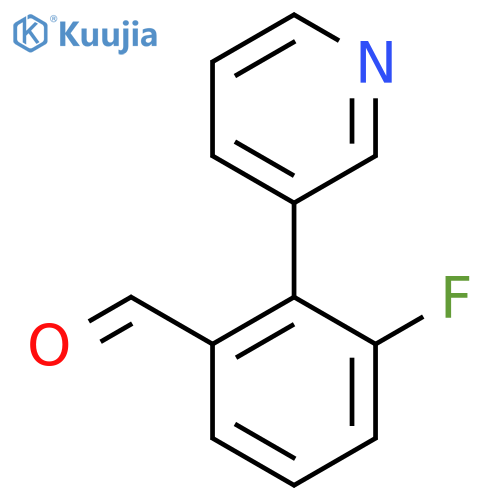 3-Fluoro-2-(pyridin-3-yl)benzaldehyde structure