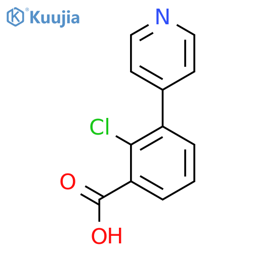 2-Chloro-3-(pyridin-4-yl)benzoic acid structure