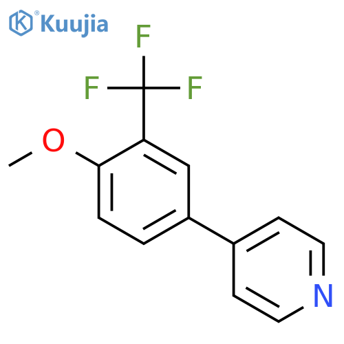4-(4-Methoxy-3-(trifluoromethyl)phenyl)pyridine structure