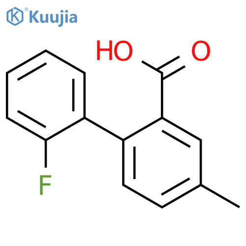 2-(2-Fluorophenyl)-5-methylbenzoic acid structure