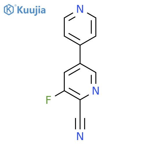 3-Fluoro-5-(pyridin-4-yl)picolinonitrile structure