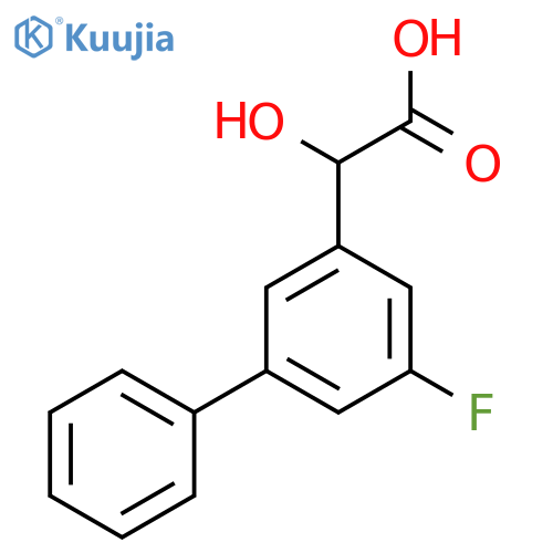 2-(3-Fluorobiphenyl-5-yl)-2-hydroxyacetic acid structure