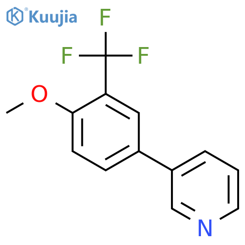 3-(4-Methoxy-3-(trifluoromethyl)phenyl)pyridine structure
