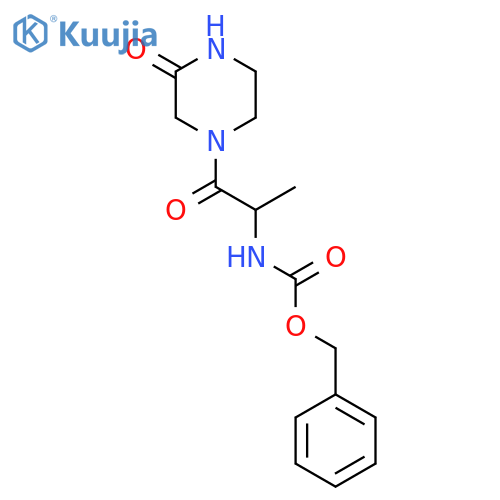 Benzyl N-1-Oxo-1-(3-oxopiperazin-1-yl)propan-2-ylcarbamate structure