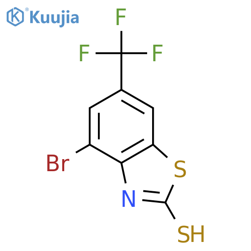 4-Bromo-2-mercapto-6-(trifluoromethyl)benzothiazole structure