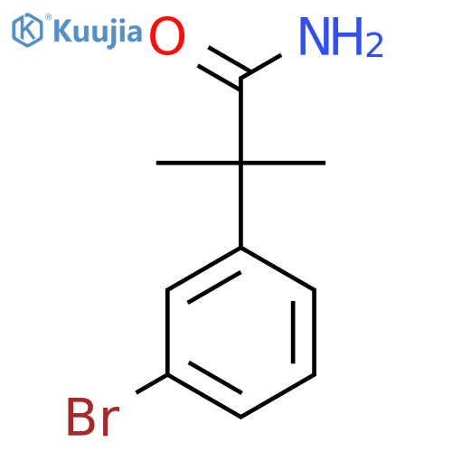 2-(3-Bromophenyl)-2-methylpropanamide structure