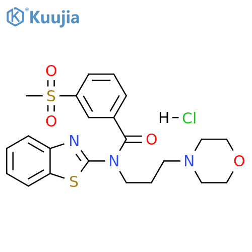 N-(1,3-benzothiazol-2-yl)-3-methanesulfonyl-N-[3-(morpholin-4-yl)propyl]benzamide hydrochloride structure