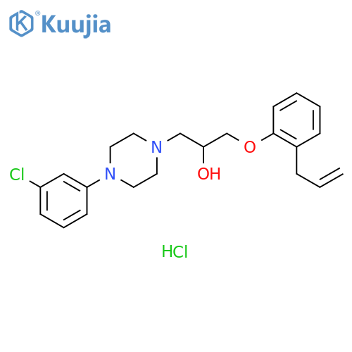 1-4-(3-chlorophenyl)piperazin-1-yl-3-2-(prop-2-en-1-yl)phenoxypropan-2-ol hydrochloride structure
