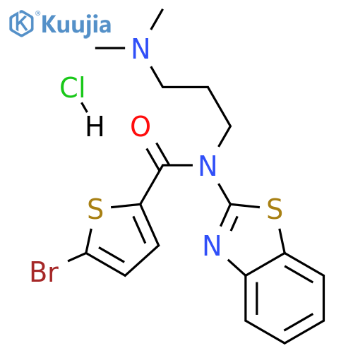 N-(1,3-benzothiazol-2-yl)-5-bromo-N-[3-(dimethylamino)propyl]thiophene-2-carboxamide hydrochloride structure