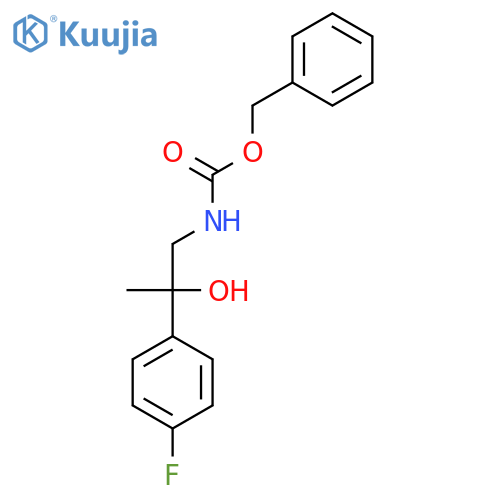 benzyl N-2-(4-fluorophenyl)-2-hydroxypropylcarbamate structure
