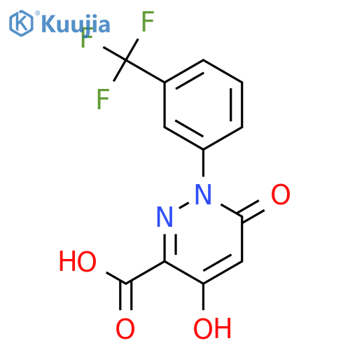 4-Hydroxy-6-oxo-1-3-(trifluoromethyl)phenyl-1,6-dihydro-3-pyridazinecarboxylic Acid structure