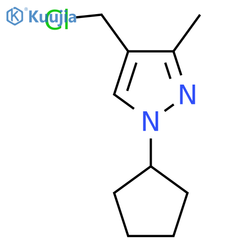 4-(chloromethyl)-1-cyclopentyl-3-methyl-1H-pyrazole structure