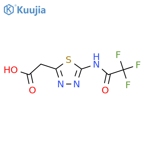 2-[5-(Trifluoroacetamido)-1,3,4-thiadiazol-2-yl]acetic acid structure