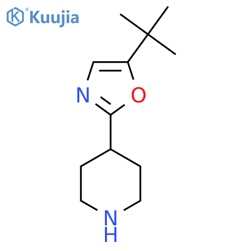 5-(tert-Butyl)-2-(piperidin-4-yl)oxazole structure