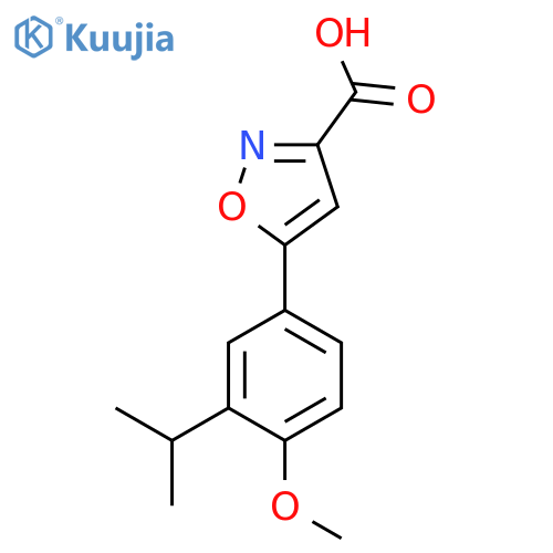 5-(3-Isopropyl-4-methoxyphenyl)isoxazole-3-carboxylic acid structure