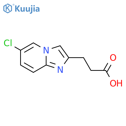 3-{6-chloroimidazo1,2-apyridin-2-yl}propanoic acid structure