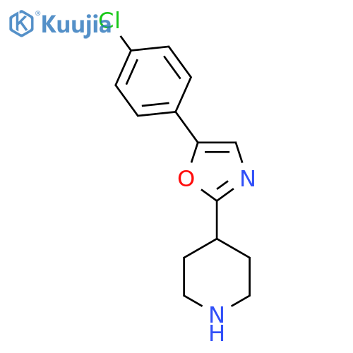 4-5-(4-chlorophenyl)-1,3-oxazol-2-ylpiperidine structure