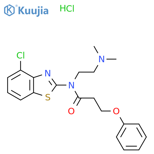 N-(4-chloro-1,3-benzothiazol-2-yl)-N-[2-(dimethylamino)ethyl]-3-phenoxypropanamide hydrochloride structure
